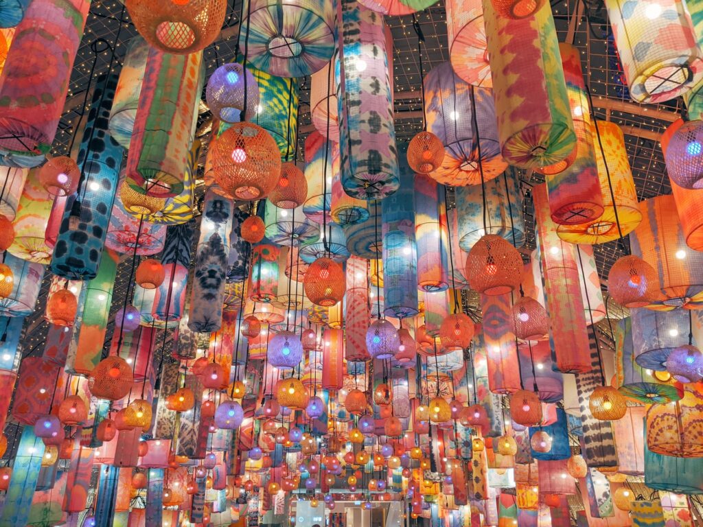 Colourful lanterns in Bangkok Thailand